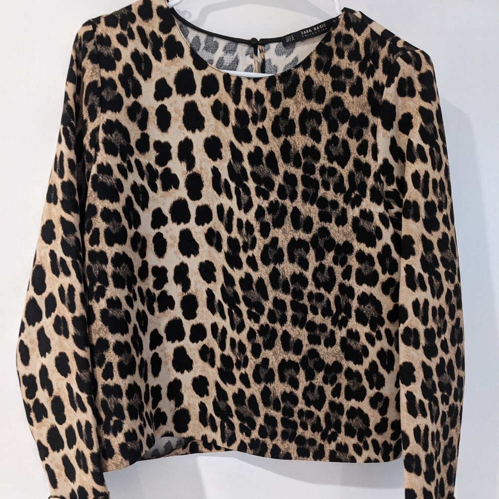 Zara leopard print top